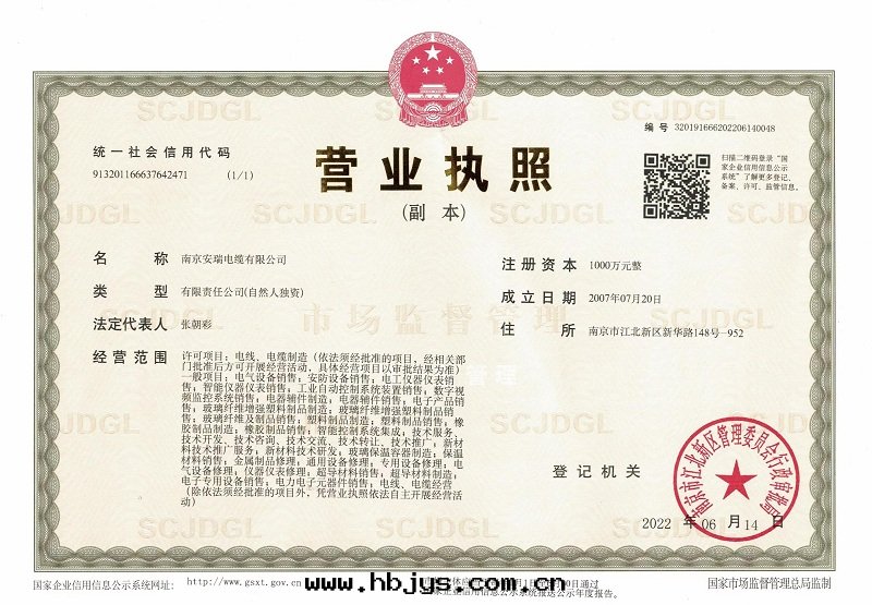 營業執照副本(běn)