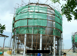 黑(hēi)龍江1500立方天(tiān)然气(qì)球罐(guàn)